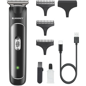 Cortadora de pelo eléctrica JAMAKY recargable con pantalla LED y motor sin escobillas para recortar la barba de los hombres - Product Image 1