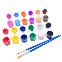 Panwenbo Ensemble de peinture acrylique 12 couleurs de haute qualité 3ml Bandes de pot de pigment pour toile et verre DIY Graffiti Painting