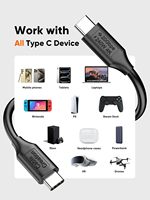 Câble de données USB 3.2 CableCreation, câble de charge rapide Type C 240W, transfert de données 4K 20 Gbps, USB C vers Type C 3.2 Gen 2