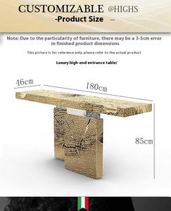 Table de console d'entrée de designer <span class=keywords><strong>portugais</strong></span> Bocadlobo avec <span class=keywords><strong>artisanat</strong></span> de gravure en métal, luxe léger sur mesure - Product Image 5