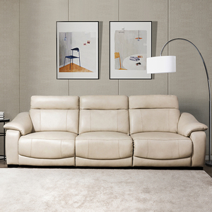 Canapé en cuir inclinable 3 places, luxe, véritable cuir, pour bureau et maison - Product Image 3