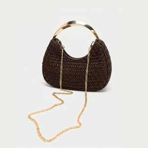 Sac de soirée élégant 2026 Nouvelle collection femme Design de niche Sac boulette avec poignée métallique et bandoulière - Product Image 2