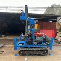 100m 200m Mobile Perforadora De Pozo De Agua Mini puits d'eau artésien chenille plate-forme de forage de puits d'eau petite machine de forage