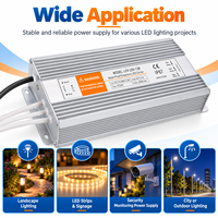 Alimentation LED étanche IP67 250W 12V 20.8A avec boîtier en alliage d'aluminium, tension constante pour CCTV, bande LED et éclairage paysager