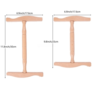 Enrouleur de fil en bois réglable 2-en-1, outil d'enroulement de pelotes en bois de hêtre de 1/1,3 yard pour le filage à la main - Product Image 5