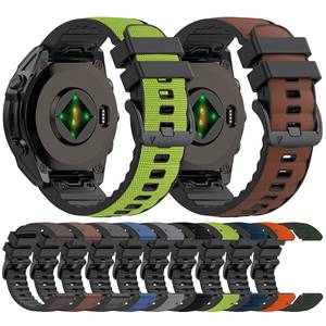Bracelets en cuir Win-Win de haute qualité, en silicone souple, résistants à l'<span class=keywords><strong>eau</strong></span>, pour montre connectée Garmin Fenix 7X 51 mm - Product Image 3