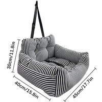 Coussin de siège auto pour chien personnalisé avec mousse à mémoire de forme, coussin surélevé et ceinture de sécurité, housse amovible et lavable pour animaux de grande taille