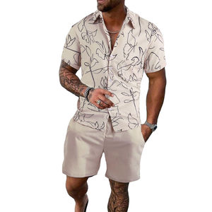 Pantaloncini e pigiami da <span class=keywords><strong>uomo</strong></span> a maniche corte su misura più venduti in tessuto di seta - Product Image 5