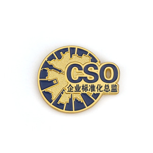 Central Asia Custom Metal Enamel Badge CSO Corporate Magnetic <b>Pin</b> Business Gift Logo Emblem - Product Image 4