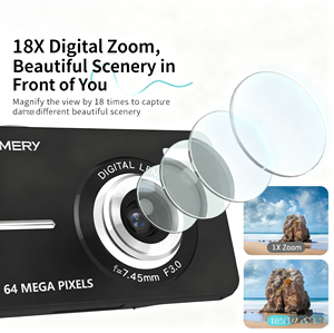 Fotocamera Digitale 4K da 2.7 Pollici con Flash, Scheda SD e Zoom Digitale 20X per Bambini e Adulti - Product Image 2