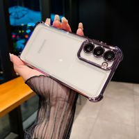 Protection de l'objectif, antichoc, électroplaqué, étui de téléphone portable en TPU pour Samsung Galaxy A57 A37 A36 A22