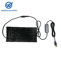 Interrupteur intelligent USB-A DPDT IP54 avec réglage de la chaleur et coussinets chauffants pour la domotique