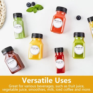 <span class=keywords><strong>120</strong></span> <span class=keywords><strong>ml</strong></span> tùy chỉnh dịch vụ vật nuôi trong suốt rỗng vuông chai nước trái cây nhựa với giả mạo niêm phong có nắp đậy cho doanh nghiệp - Product Image 5