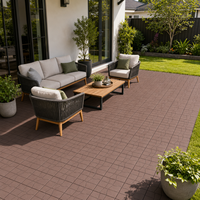 Dalles de terrasse emboîtables en plastique PP, dalles de terrasse extérieures 30x30cm, aspect pierre naturelle, à clipser, pour jardin, balcon, sol