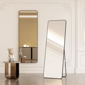 Best Selling Home Decor 2024 Aesthetic Bedroom Large Wall Bevelled Floor Dressing Decor Full Sized Standing Mirror