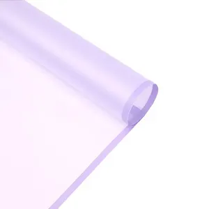 Kertas Kaca Matte Murah Transparan Warna-warni Buket Bunga Kertas Pembungkus dengan Bingkai