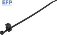 OC29 Serre-câbles en nylon noir avec clip de bord et support pour tuyau/tube, outil de fixation pour la gestion des câbles, ne se desserrent pas facilement