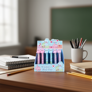 Dino Saur 4 Color Ball Pen Pink Blue Novelty Office School Pen - Product Image 2