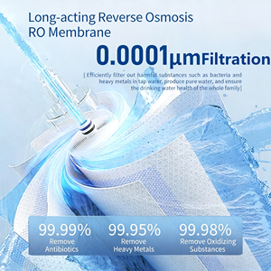 เครื่องกรองน้ำเชิงพาณิชย์ 5 ขั้นตอน พร้อมระบบ Reverse Osmosis อุปกรณ์กรองน้ำสำหรับใช้ในครัวเรือนเพื่อน้ำดื่ม - Product Image 6