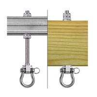 Crochets à boulons pivotants en acier inoxydable-Support de roulement pivotant de 1800LB pour sacs de frappe de gymnastique, hamacs, kit de quincaillerie de montage au plafond