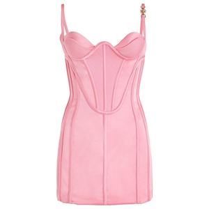 Vestido de Noche Mini Bodycon de Lujo para Mujer, Rosa, Elegante, Casual, con Corsé, Sin Tirantes, para Fiesta y Club - Product Image 5