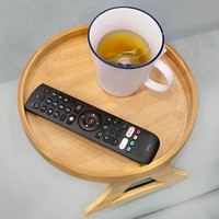 Table d'appoint en bois à clipser sur le bras du canapé pour boissons, télécommandes et manettes de jeu