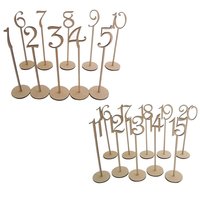 Ychon personnalisé fournitures de mariage en bois amour creux numérique fleur siège sièges table de mariage en bois plaque d'immatriculation