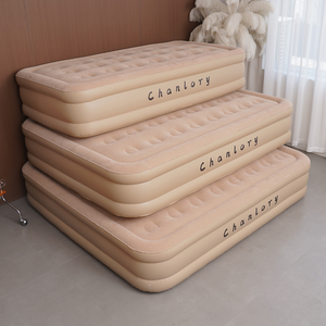Camping Portable Foldable Double Layer Quilted Top <b>Plus</b> <b>Size</b> Inflatable Pillow Outdoor Tent Guest Bed Inflatable Air Mattress - Product Image 4