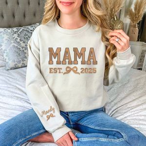 Sudadera con lazo Gigi o Sudadera con capucha bordada personalizada regalo del Día de la madre <span class=keywords><strong>para</strong></span> la abuela mamá - Product Image 5