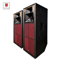 Haut-parleur passif professionnel en bois à double gamme complète de 15 pouces avec système de sonorisation audio à moyenne et longue portée en néodyme