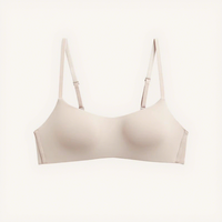 Soutien-gorge push-up sans couture une pièce pour femme, petite poitrine, sans armatures, demi-bonnet, liftant, anti-affaissement, couvrance latérale, bonnet léger