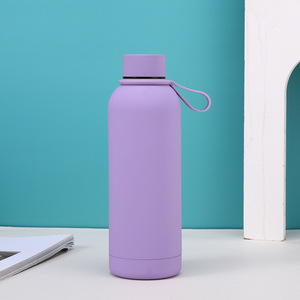 Termo de Acero Inoxidable de Color Sólido Simple, Botella de Agua Deportiva de Boca Pequeña y Gran Capacidad - Product Image 2