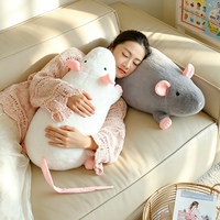 Peluche de Rat Réaliste Adorable, Jouet en Peluche Doux et Moelleux, Poupée en Peluche pour Décoration Intérieure et Cadeaux