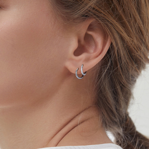 2 pz Orecchini a Cerchio in Titanio G23 da 1.0mm con CZ, Anello Rotondo a Segmento Incernierato <span class=keywords><strong>per</strong></span> Donna, Gioielli <span class=keywords><strong>per</strong></span> Piercing Trago, Cartilagine, Elica - Product Image 5