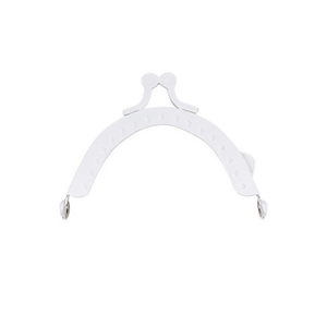 Manico per Borsa Ilan 7Cm Design Semicircolare Goffrato Finitura Bianca - Product Image 2