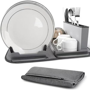 Multifunctional <b>Kitchen</b> Folding Draining Dish Fork <b>Storage</b> Sink <b>Rack</b> Drying Dish Drying <b>Rack</b> With Dish Mat - Product Image 1
