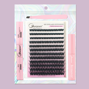 Cils en grappe DIY Tangerine Blaze Glow 60D D Curl 10-16mm, audacieux, chauds, festifs, vifs, pour l'été, les fêtes en plein air et les soirées en jardin - Product Image 1