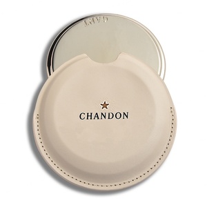 Zinc Alloy Stainless Steel Type Round Cup Tea Coffee Wine Bottle Luxury Metal <b>Coaster</b> - Product Image 4