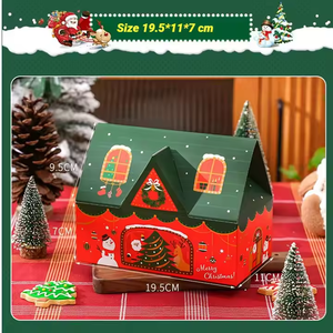 Bán Buôn Giá Sáng Tạo 3D Nhà Hình Dạng Món Quà Giáng Sinh Giấy Cookie Bao Bì Hộp Trang Trí Giáng Sinh Hộp Quà Tặng Cho Trẻ Em - Product Image 4