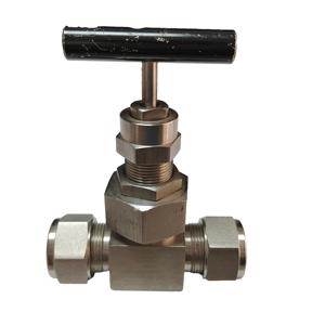 <strong>HI</strong>-<strong>TEK</strong> Stainless Steel Double Ferrules Inch Forged Bar Handle Needle Valve - Product Image 1