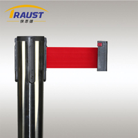 Systèmes de contrôle des foules en métal Traust Diviseurs de file d'attente de ceinture rétractable pour tapis rouge Q Manager Barrier Post Stanchion