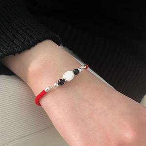 S925 Sterling Silver Braided Red Rope <b>Bracelet</b> For Women Simple <b>Adjustable</b> Jewelry Gift For Zodiac Year Personalized Accessories - Product Image 4