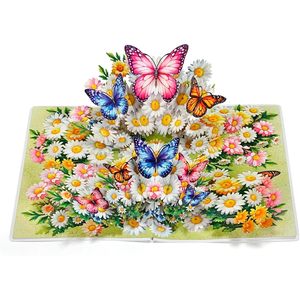 Carte de vœux pop-up 3D Fête des Mères, Motif Camion de fleurs, Tournesol et Jardin, Impression numérique 4 couleurs, Papier finition mate, Forme rectangulaire - Product Image 6