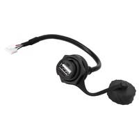Cable de Extensión Electrónico Lshitech Industrial IP68 a Prueba de Agua, Conectores USB 2.0 Macho/Hembra, Contactos de Cobre, 30V DC, 0.13-1m
