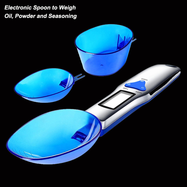 J&R Utility Stainless Steel Electronic Digital Measuring Spoon Kitchen Accessory Item with 500g/0.1g Weighing