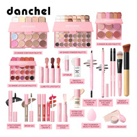 Kit de maquillage complet Danchel pour débutantes, rouge à lèvres, anticernes, crayon à sourcils, palette de fards à paupières, ensemble complet de cosmétiques pour le visage