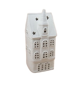 Porte-bougie en céramique de Noël, lanterne en <span class=keywords><strong>porcelaine</strong></span> blanche, décoration de la <span class=keywords><strong>maison</strong></span>, centre de table - Product Image 5