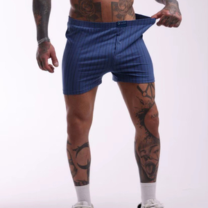 Calzoncillos Bóxer de Algodón para Hombre, Azules, Transpirables, Suaves y Cómodos, con Cintura Elástica, Fabricante al por Mayor - Product Image 1