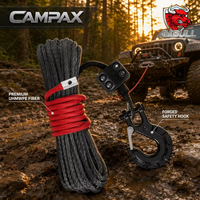 [CAMPAX] Tali Winch UHMWPE 12-15mm 10-30m Sintetis Tugas Berat untuk Pemulihan Off-Road 4x4 |   Tali Angin
