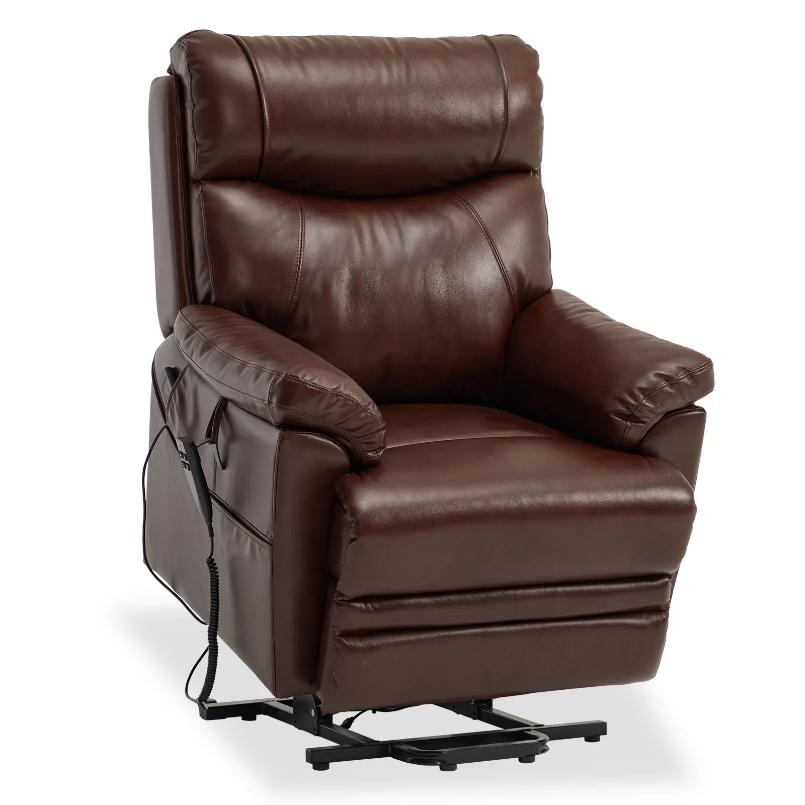 Chaise élévatrice à domicile CJSmart pour personnes âgées avec massage à la chaleur Double moteur Lay Flat Power Lift Recliner Infinited Ajuster pour repose-pieds